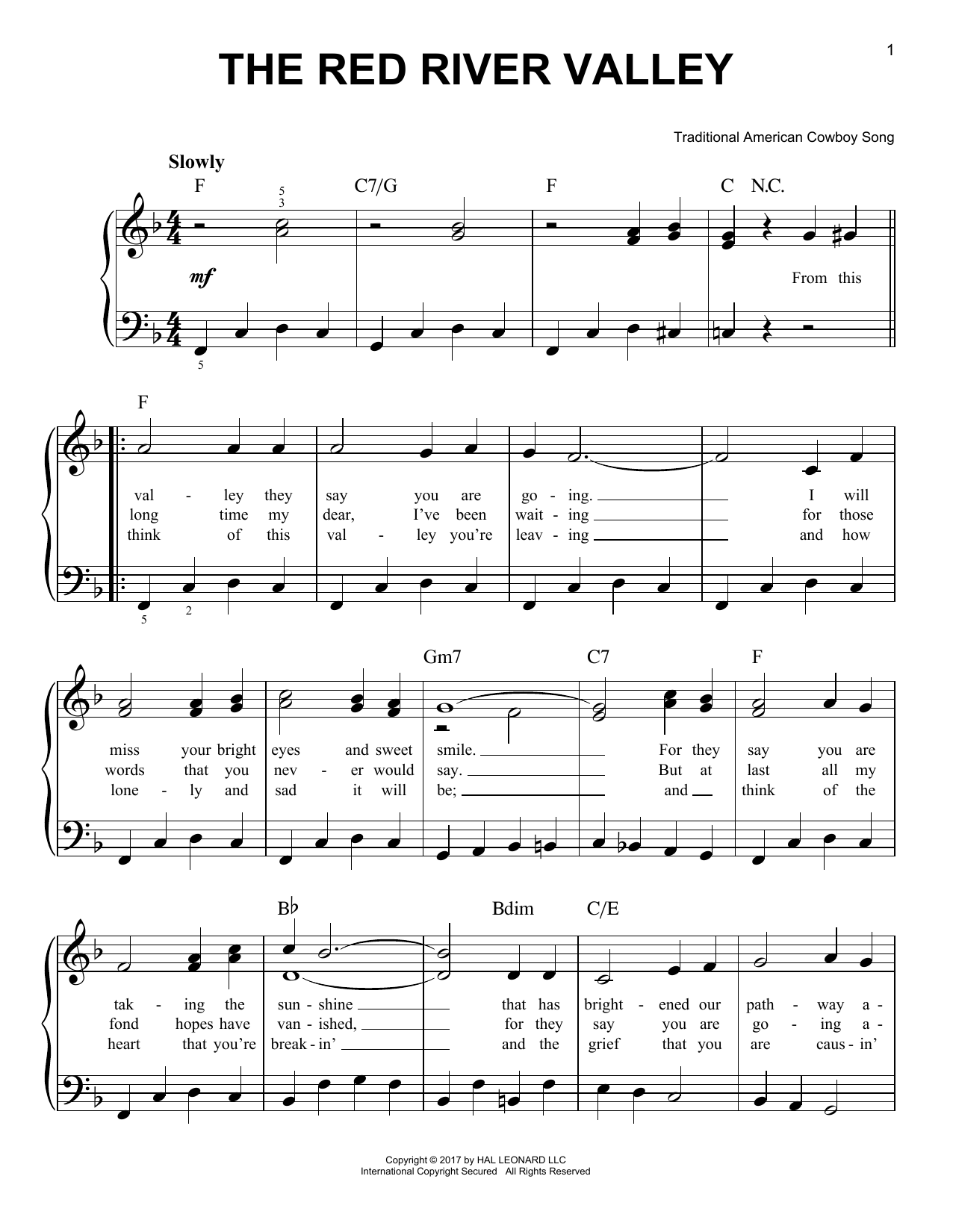 Product gallery: Page 1 of 1 The Red River Valley, Traditional American Cowboy Song