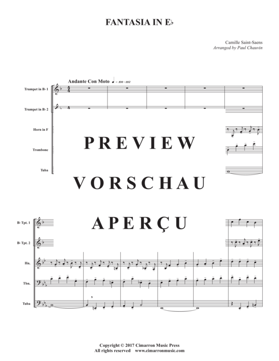 Produktgalerie: Seite 3 von 21 Fantasia in E-Flat , , (Blechbläser Quintett)