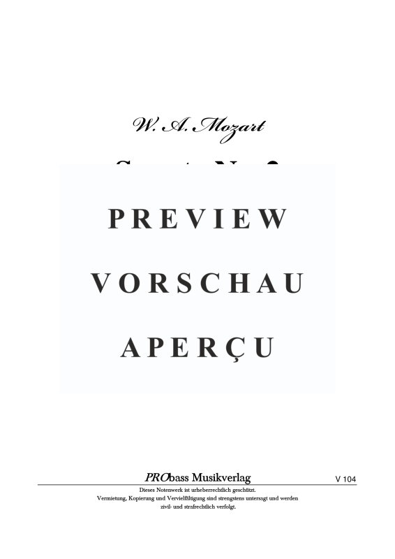 gallery: Sonate Nr 2, , Violine und Kontrabass
