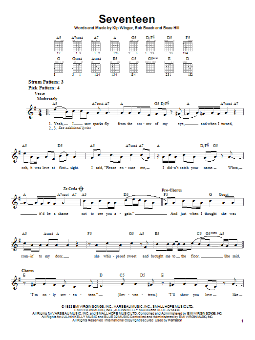 Produktgalerie: Seite 1 von 1 Seventeen, Winger, Gitarre