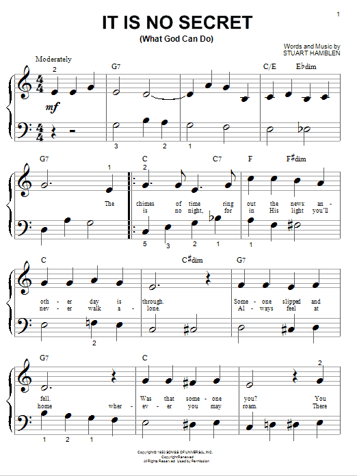 Product gallery: Page 1 of 1 It Is No Secret (What God Can Do), Elvis Presley