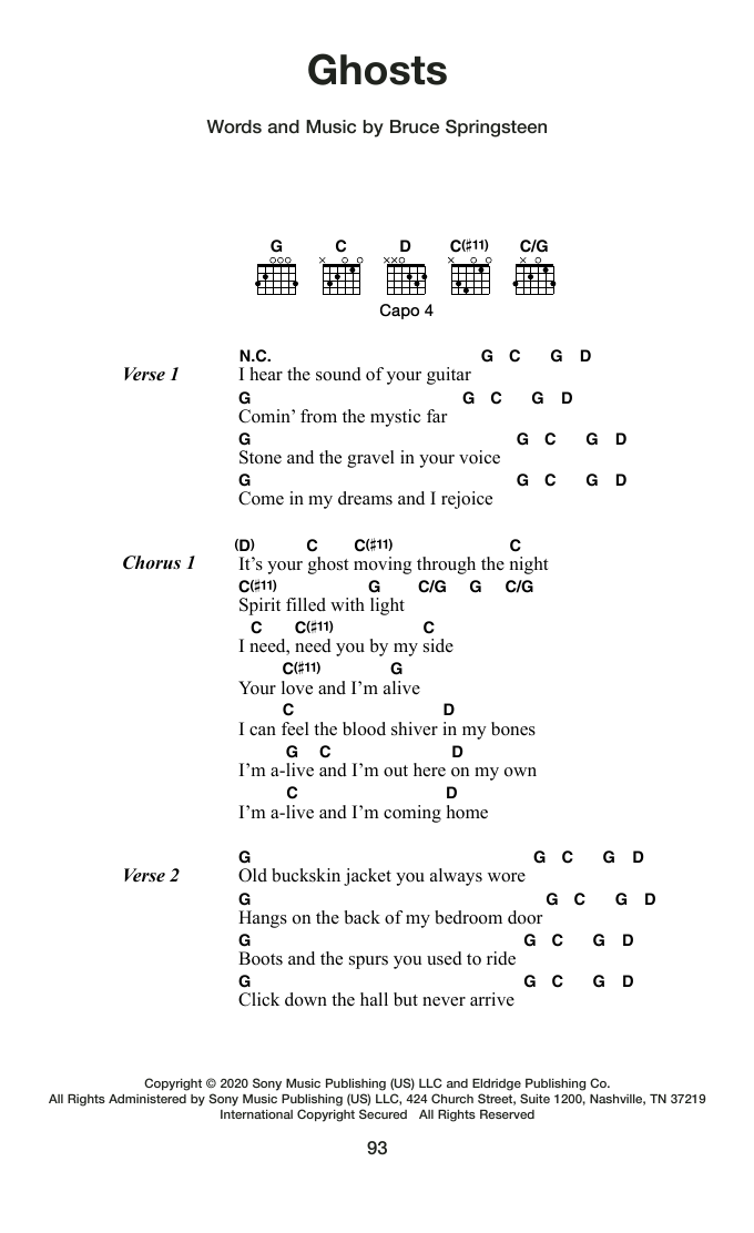 Produktgalerie: Seite 1 von 1 Ghosts, Bruce Springsteen, Gitarre