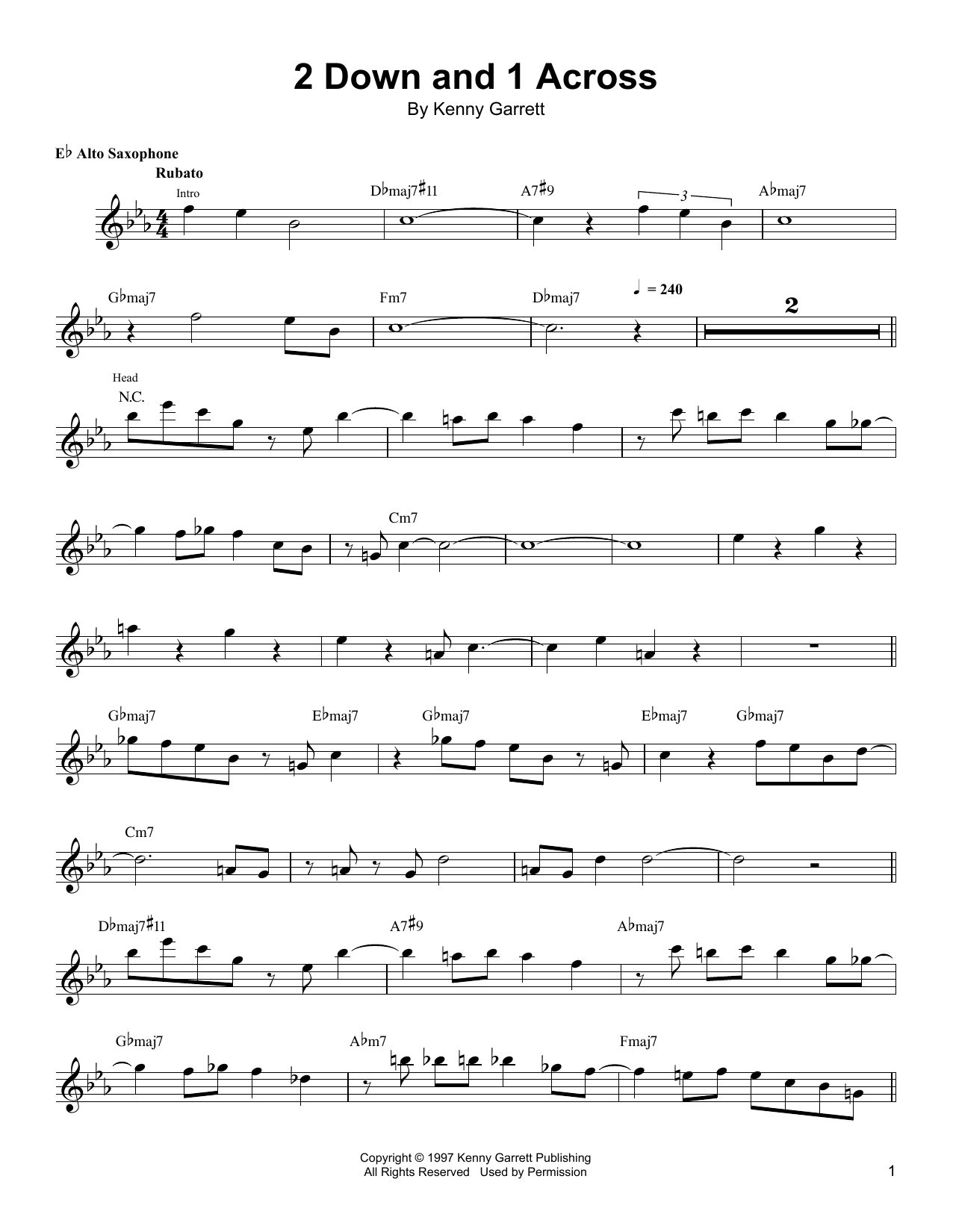 Product gallery: Page 1 of 1 2 Down And 1 Across, Kenny Garrett