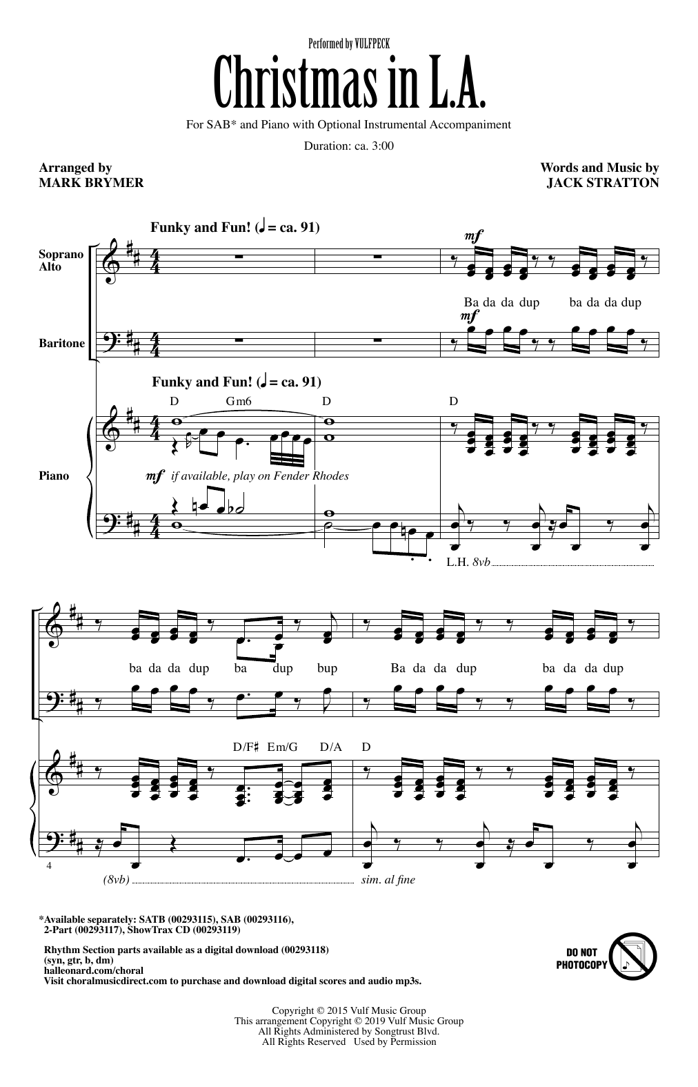 Product picture to: Christmas In L.A. (arr. Mark Brymer)
