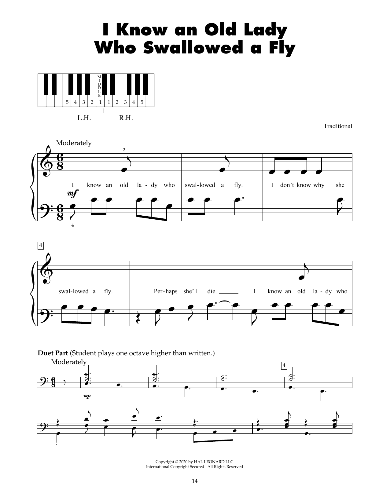 Produktgalerie: Seite 1 von 1 I Know An Old Lady Who Swallowed A Fly, Traditional, Klavier