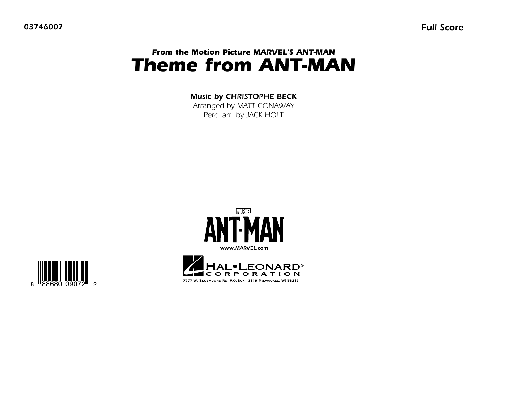 Product picture to: Theme from Ant-Man (Arr. Matt Conaway) - Conductor Score (Full Score)
