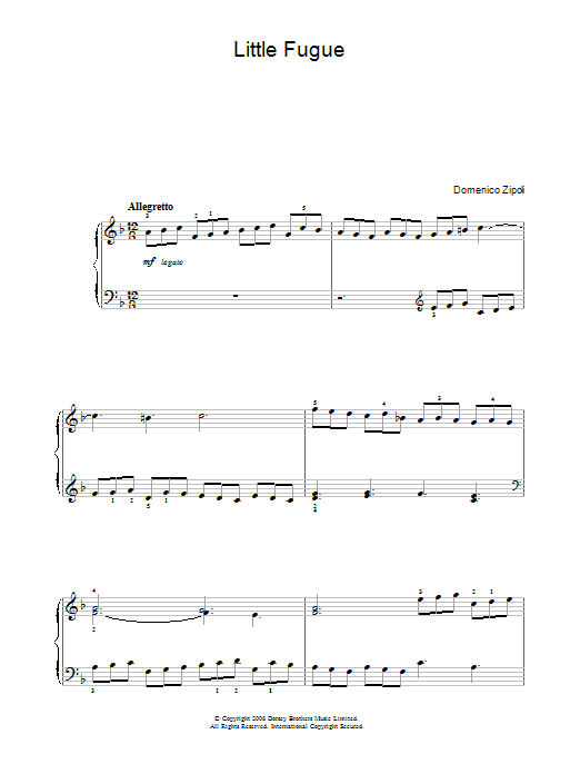 Product picture to:  Little Fugue - Domenico Zipoli