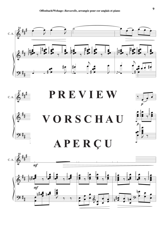 Produktgalerie: Seite 10 von 16 Barcarolle from The Tales of Hoffmann , , (Englischhorn + Klavier)