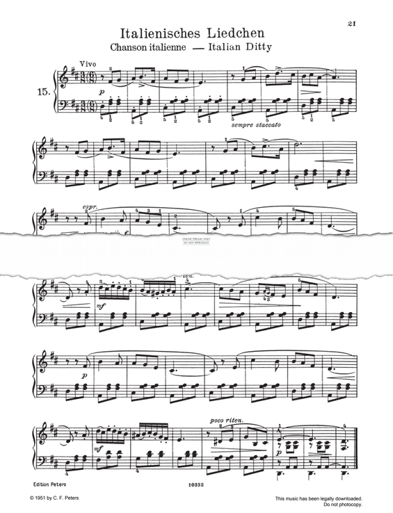 Produktgalerie: Seite 1 von 1 Italienisches Liedchen, Pyotr Ilyich Tchaikovsky, Klavier