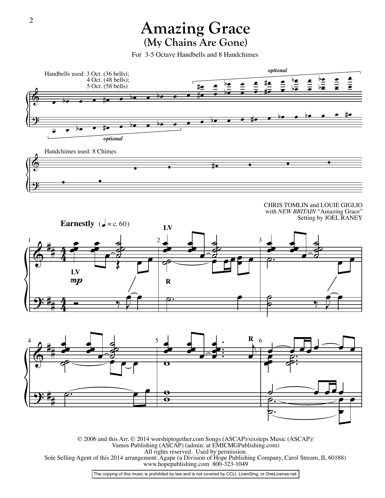 Produktbild zu: Amazing Grace (My Chains Are Gone) - Handbells