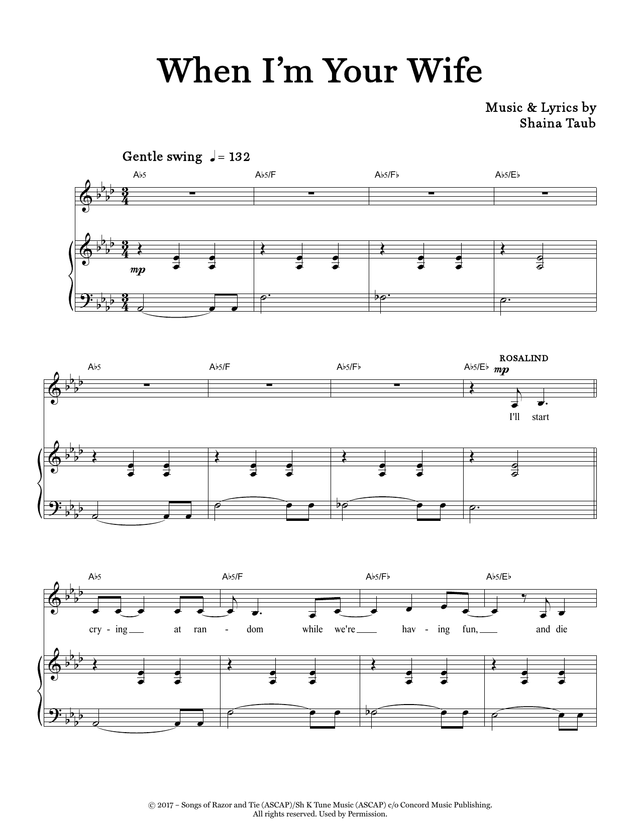 Produktbild zu: When I'm Your Wife (from As You Like It)
