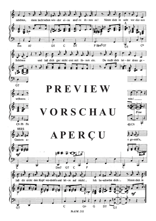 Produktgalerie: Seite 4 von 4 Nimm dich in acht vor schönen Männern , , Klavier und Gesang