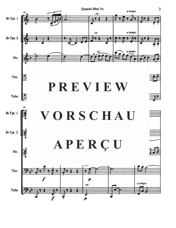 Product gallery: Page 5 of 11 Musetta's Waltz, , Brass Quintet