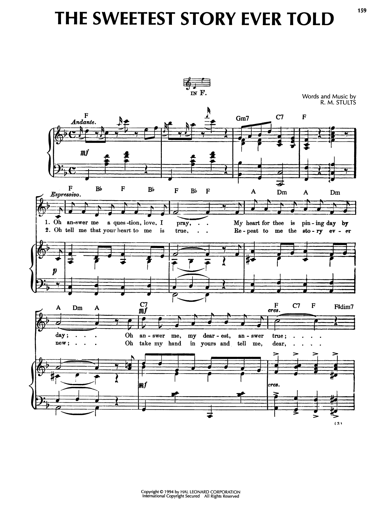 Produktgalerie: Seite 1 von 1 The Sweetest Story Ever Told, R.M. Stults, Gesang, Gitarre, Klavier