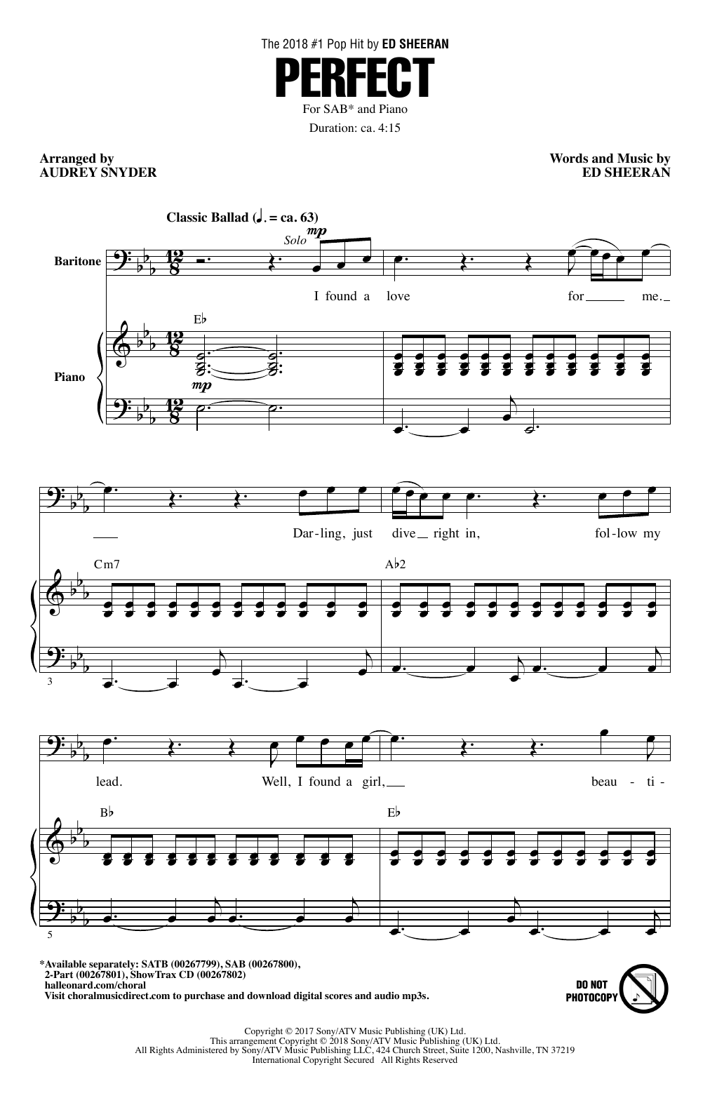 Produktgalerie: Seite 1 von 1 Perfect, Audrey Snyder, Chor