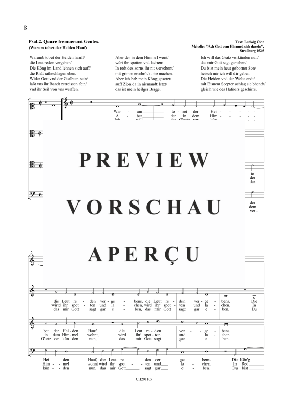 Produktgalerie: Seite 11 von 11 Der gantz Psalter Davids, Bd. 1, Psalm 1 - 30, , (Gemischter Chor)