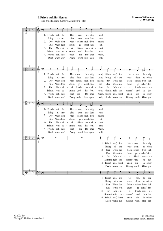 Produktbild zu: Frisch auf, Ihr Herren (Musikalische Kurzweil)Erasmus Widmann