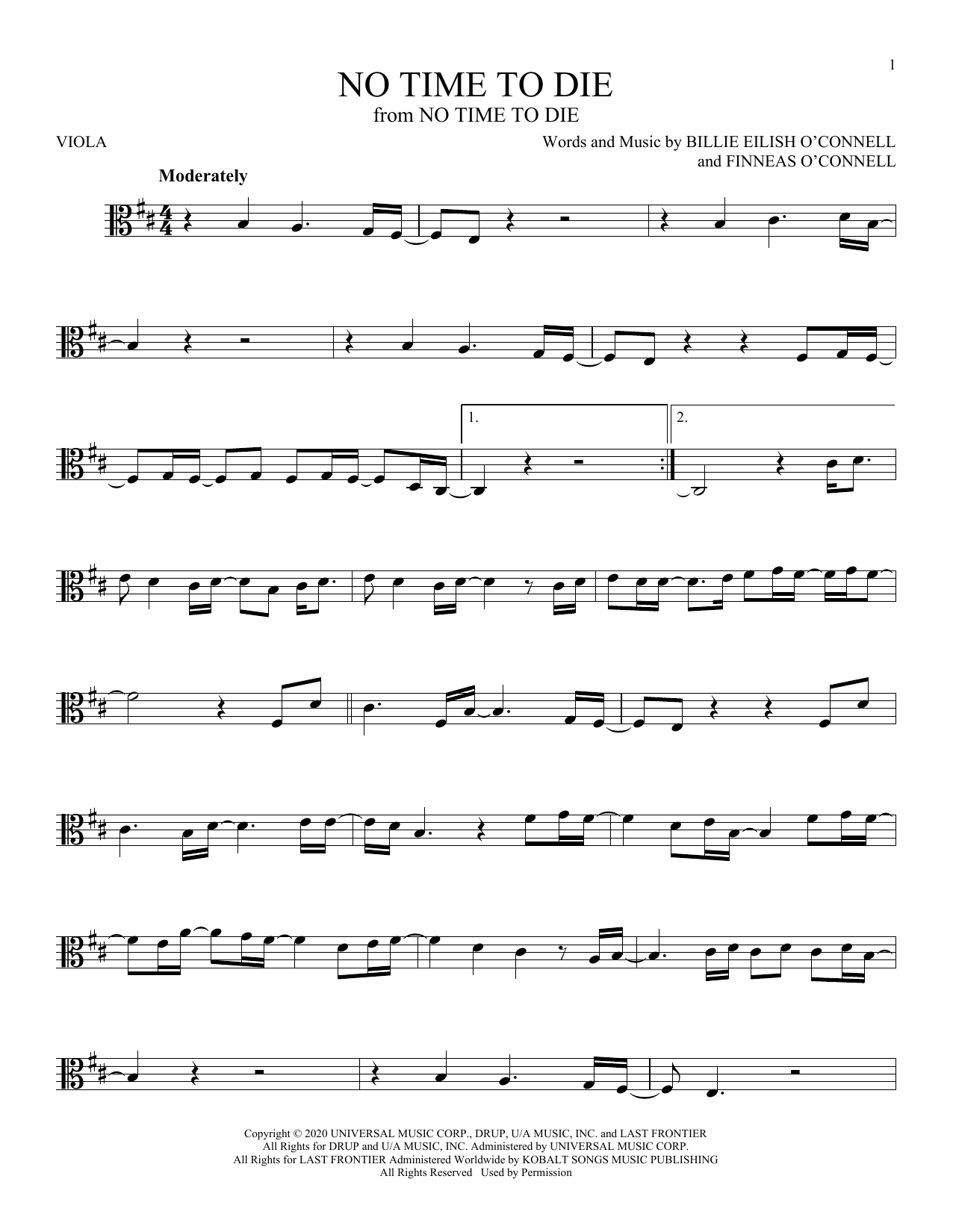 Product gallery: Page 1 of 1 No Time To Die, Billie Eilish