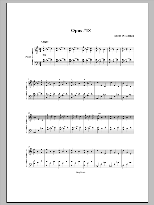 Product gallery: Page 1 of 1 Opus 18, Dustin O'Halloran