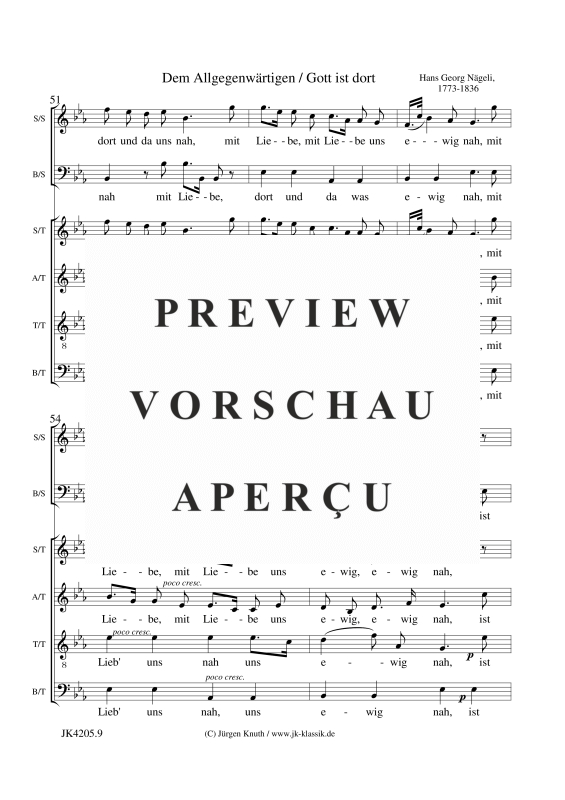gallery: Dem Allgegenwärtigen - Gott ist dort (Rundgesang), , Gemischter Chor SSATTB