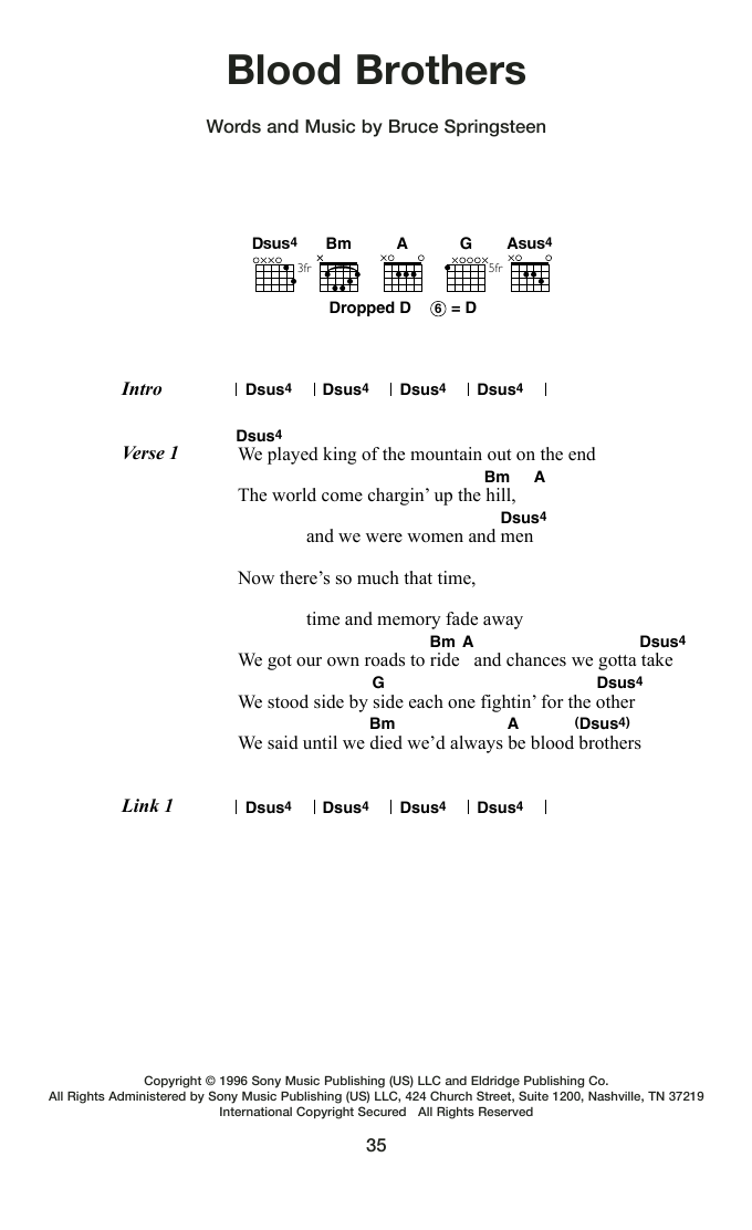 Produktgalerie: Seite 1 von 1 Blood Brothers, Bruce Springsteen, Gitarre