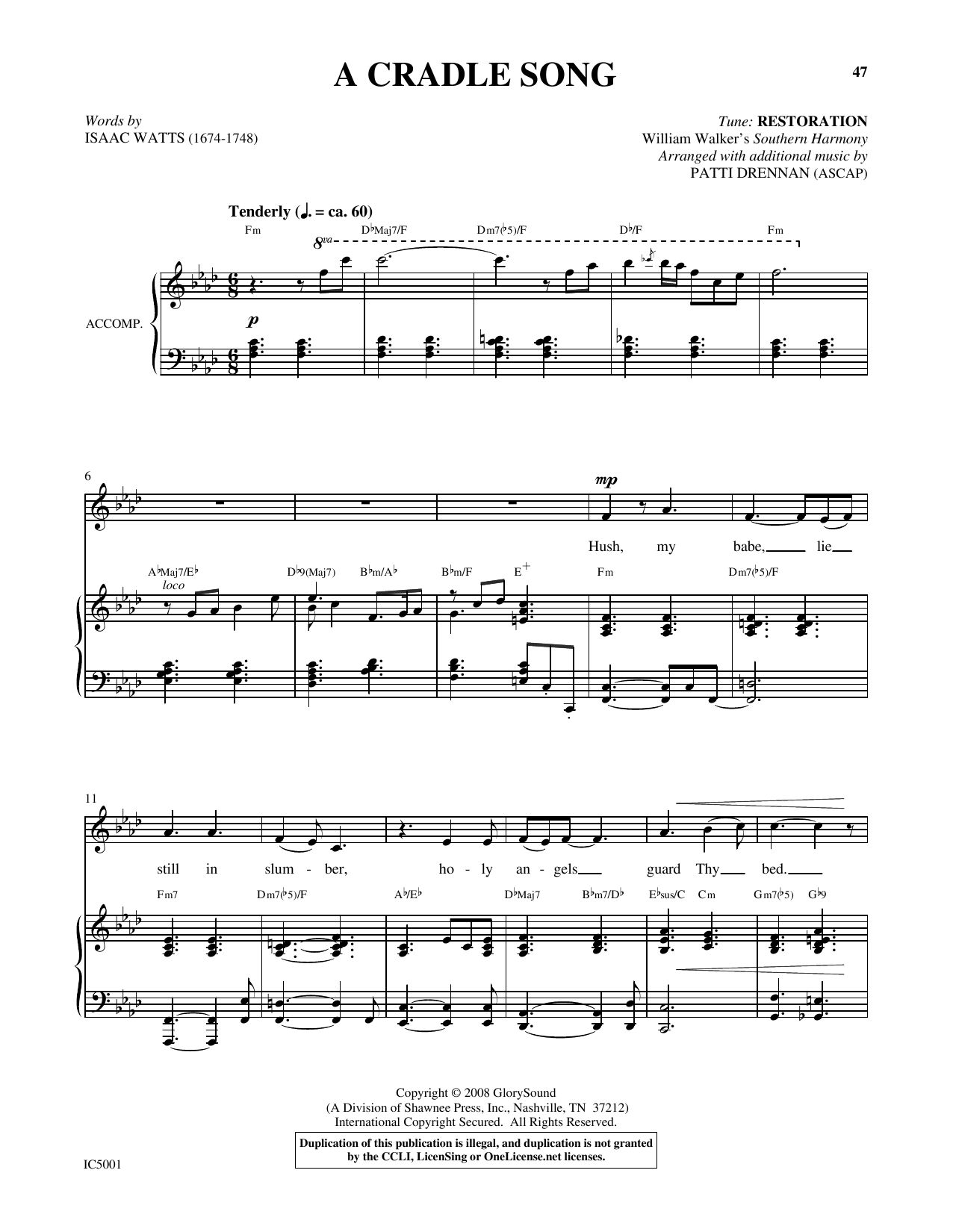 Produktgalerie: Seite 1 von 1 A Cradle Song, Patti Drennan, Gesang, Klavier