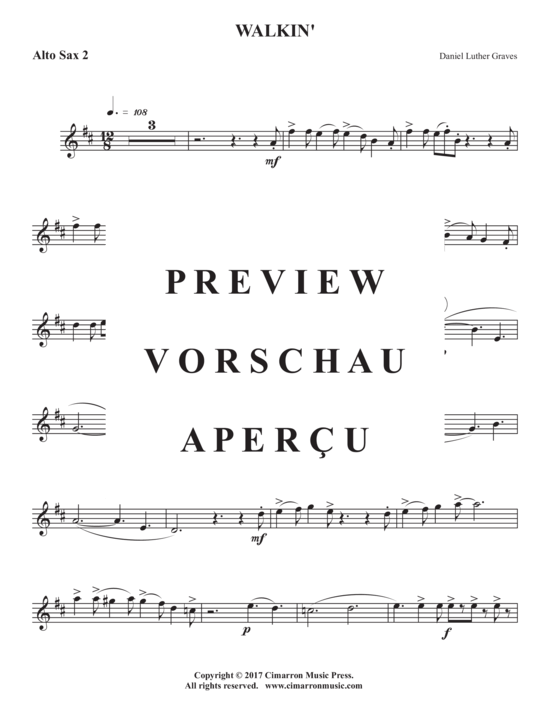 Product gallery: Page 9 of 16 Walkin´ , , (Saxophone Quintet AATTB)