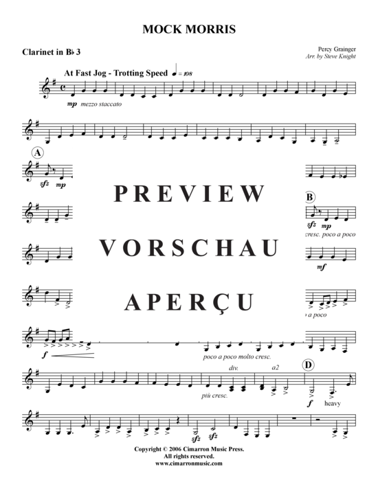Product gallery: Page 18 of 21 Mock Morris , , (clarinet choir)