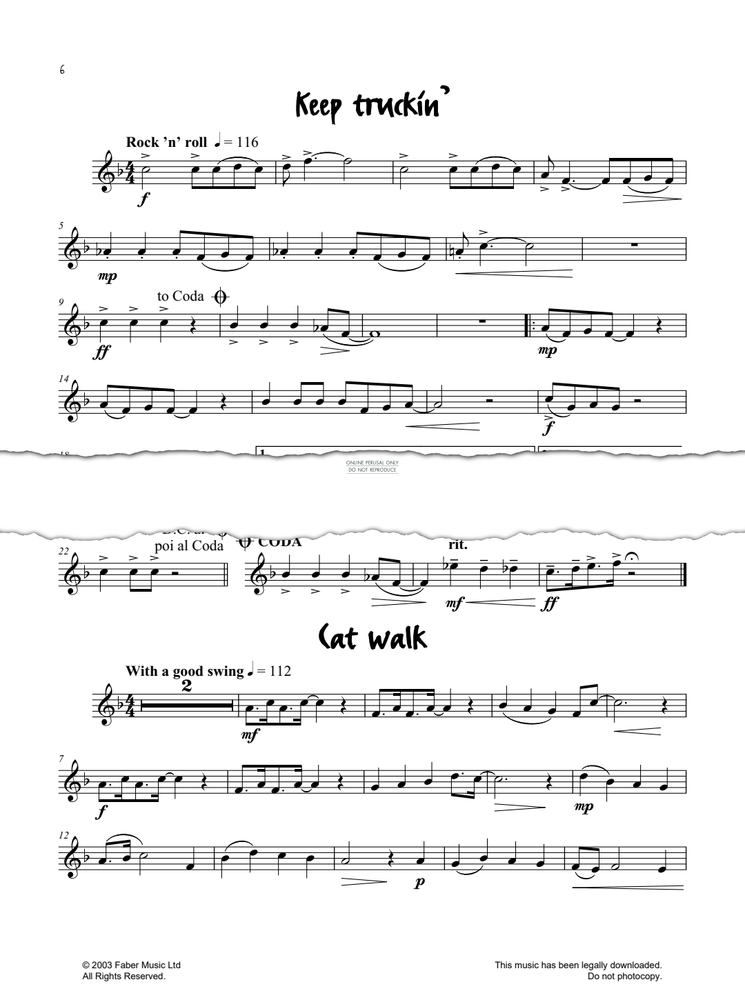 Product gallery: Page 1 of 1 Cat Walk (from 'Really Easy Jazzin' About'), Pam Wedgwood