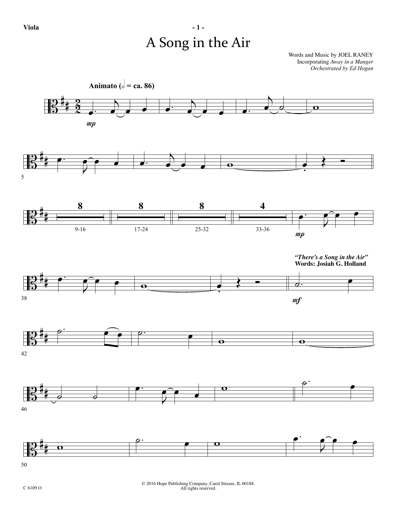Produktbild zu: A Song In The Air - Viola