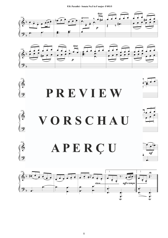 Produktgalerie: Seite 9 von 9 Sonate Nr. 5 in F-Moll, , Klavier Solo