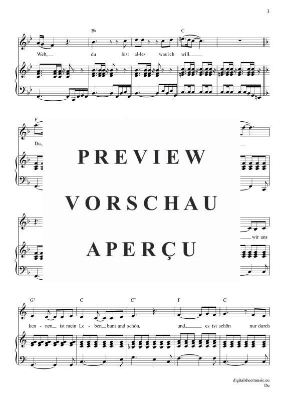 Produktgalerie: Seite 4 von 9 Du, Maffay, Peter, Klavier Begleitung + Gesang