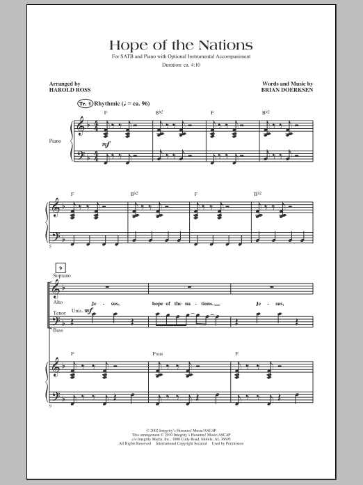 Produktgalerie: Seite 1 von 1 Hope Of The Nations, Harold Ross, Chor