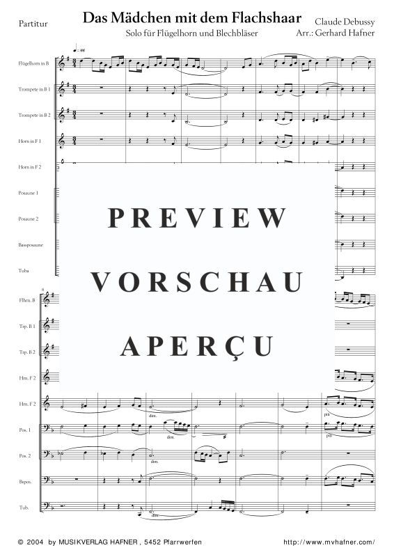 Product gallery: Page 6 of 11 Das Mädchen mit dem Flachshaar, , (Brass Ensemble)