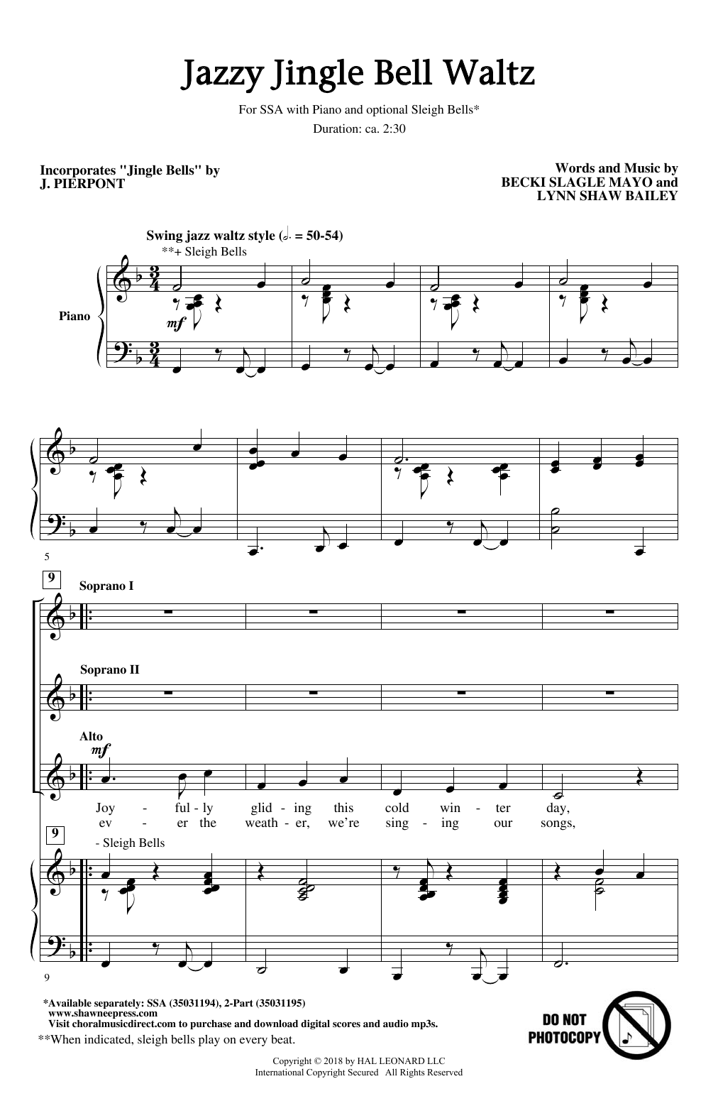 Product gallery: Page 1 of 1 Jazzy Jingle Bell Waltz, Becki Slagle Mayo