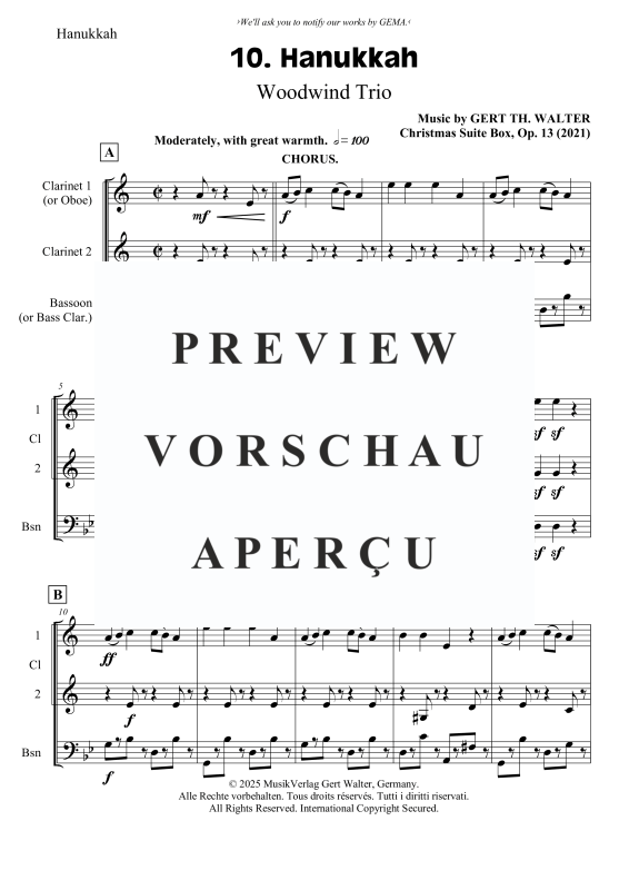 gallery: Hanukkah, , Woodwind Trio: Two Clarinets and Bassoon