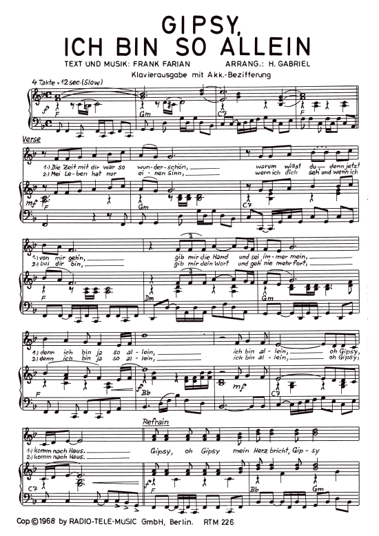Produktbild zu: Gipsy, ich bin so alleinFrank Farian