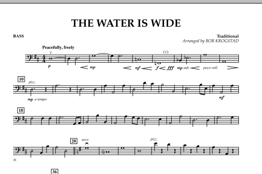 Product picture to: The Water Is Wide - Bass