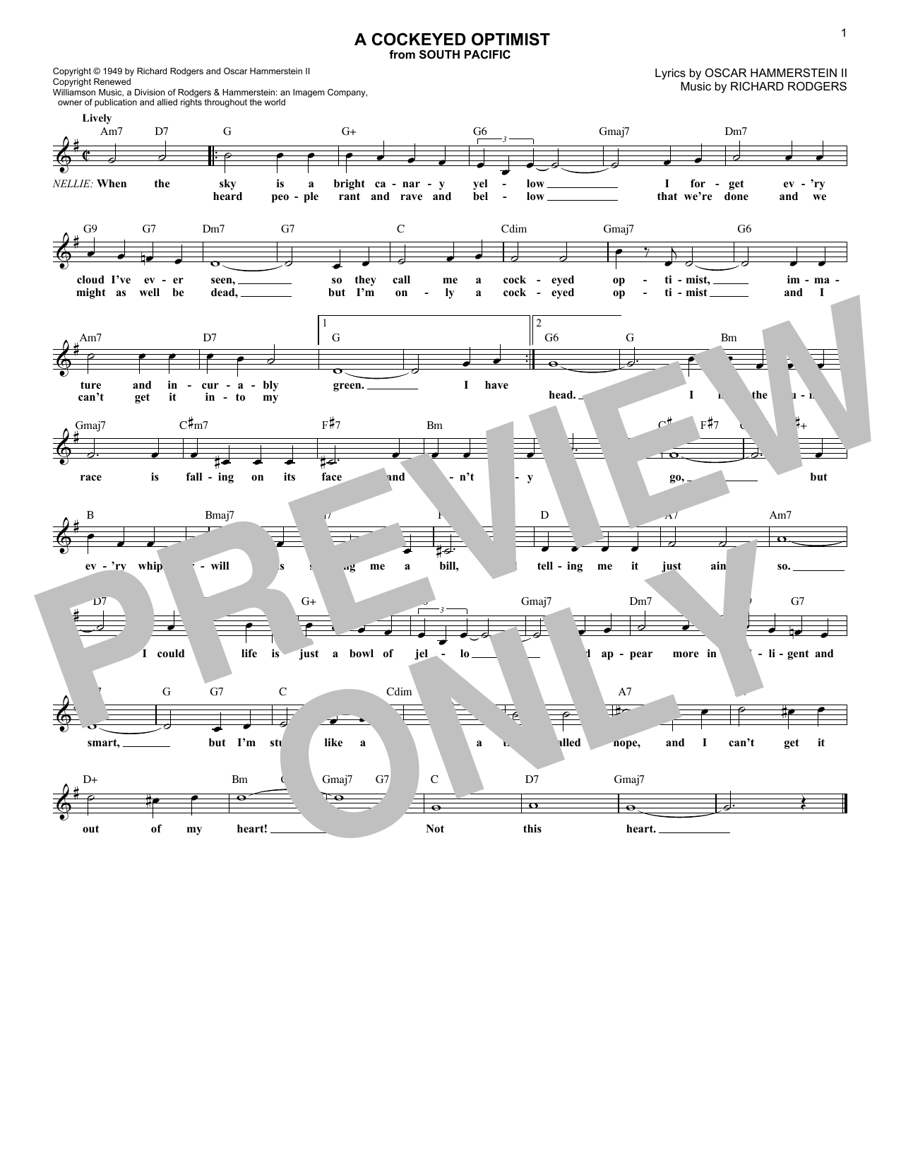 Product gallery: Page 1 of 1 A Cockeyed Optimist, Rodgers & Hammerstein