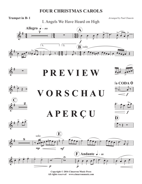 Produktgalerie: Seite 14 von 21 Four Christmas Carols , , (Blechbläserquintett)