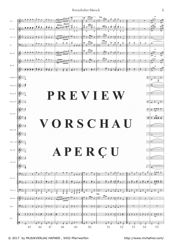 Product gallery: Page 10 of 11 Kreuzhuber Marsch, , (large wind orchestra)