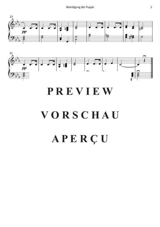 Product gallery: Page 5 of 5 Beerdigung der Puppe - Nr. 7 aus Kinderalbum op. 39 , , Piano Solo