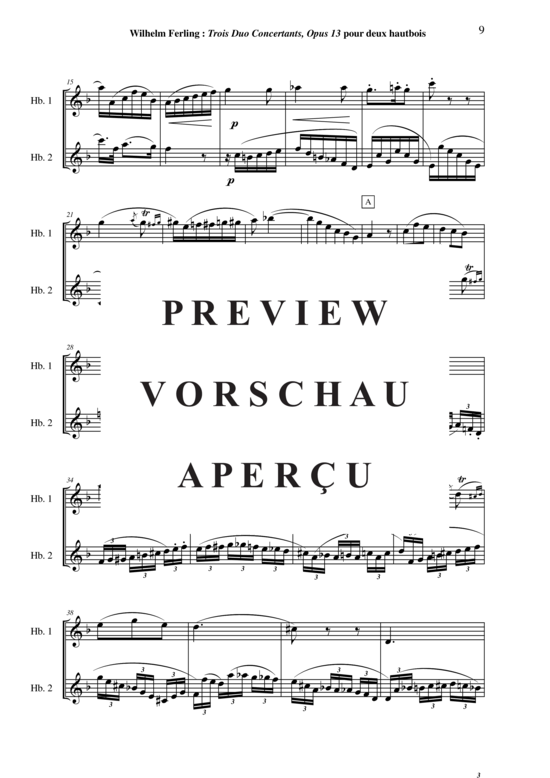 Product gallery: Page 10 of 21 Three Duos Concertants, Opus 13 , , (Oboe duet)