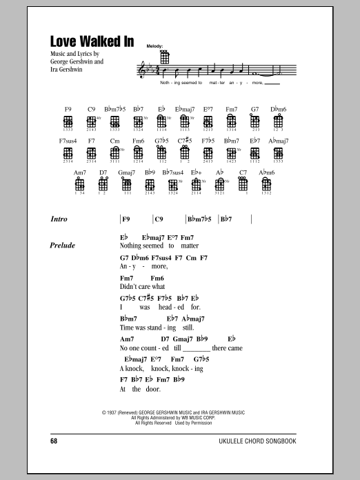 Product gallery: Page 1 of 1 Love Walked In, George Gershwin