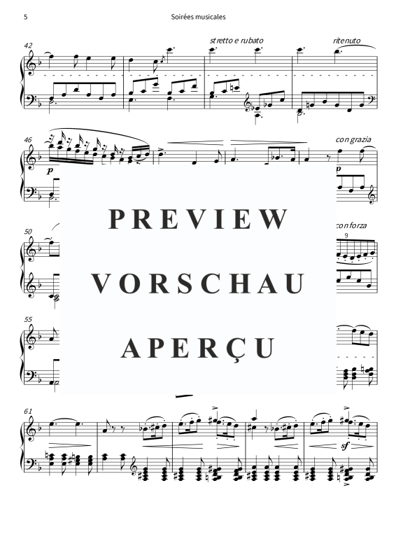 Product gallery: Page 7 of 10 Notturno F-Dur - aus Soirées musicales op. 6 Nr. 2, , Solo Piano