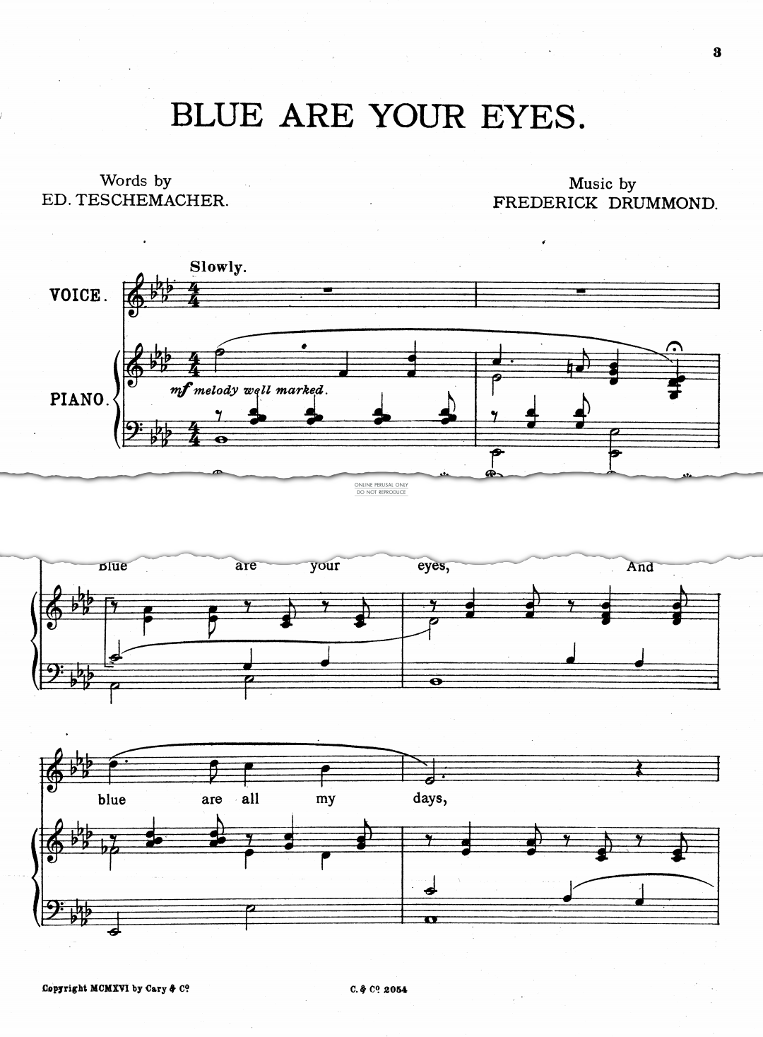 Produktgalerie: Seite 1 von 1 Blue Are Your Eyes, Frederick Drummond, Gesang, Klavier, Violoncello