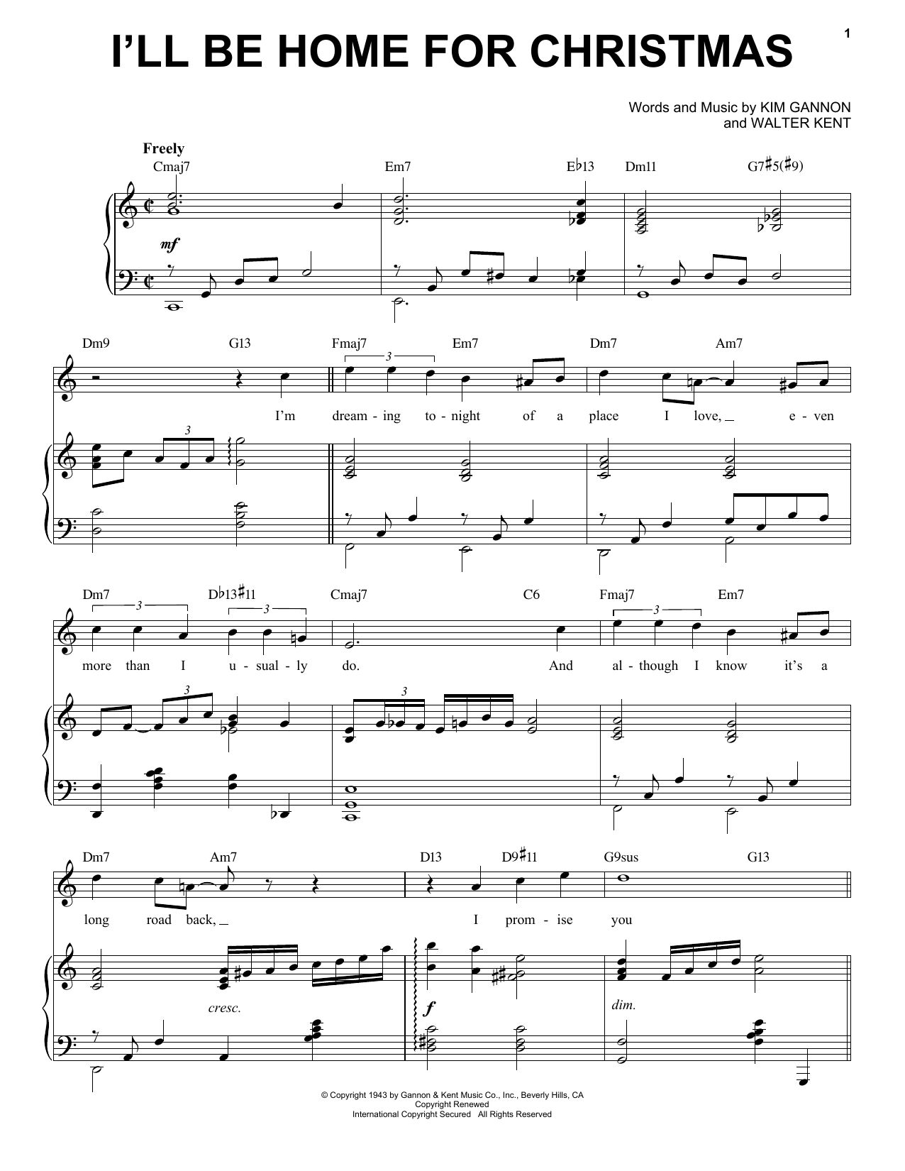 Produktbild zu: I'll Be Home For Christmas [Jazz Version] (arr. Brent Edstrom)