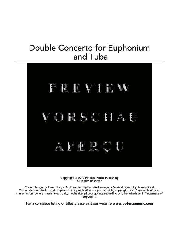 Produktgalerie: Seite 3 von 11 Double Concerto, , (Trio Euphonium, Tuba und Klavier)