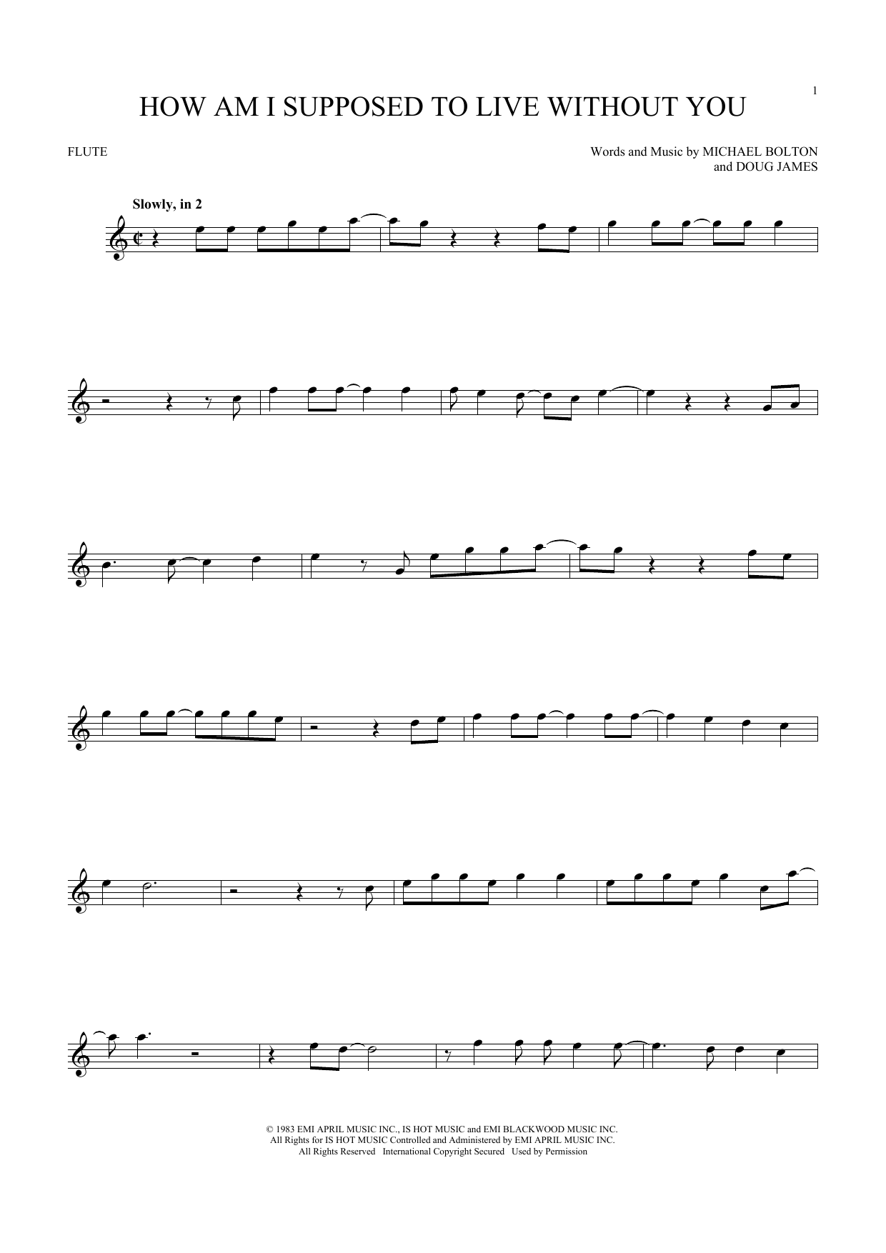 Product gallery: Page 1 of 1 How Am I Supposed To Live Without You, Michael Bolton