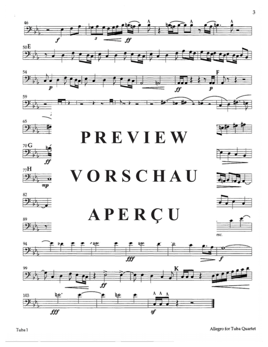 Product gallery: Page 13 of 19 Allegro , , (Tuba Quartet ETTT or TTTT)